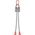 Chain Sling, 8 mm x 150 cm Lifting Chains with Hooks, G80 Engine Chain Hoist Lifts, 3 Ton Capacity Lifting Sling Chains for Engine Hoist, Engine Lift Chain with 2 Leg Grab Hooks, Heavy Duty