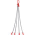 Chain Sling, 8 mm x 150 cm Lifting Chains with Hooks, G80 Engine Chain Hoist Lifts, 5 Ton Lifting Sling Chains for Engine Hoist, Engine Lift Chain with 4 Leg Grab Hooks & Adjusters Heavy Duty