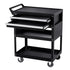 5-Tier Tool Cart with Wheels, 400 lbs Load Capacity, Rolling Work Cart with 2 Drawers & Pegboard, Mechanic Tool Storage Organizer with Locking System for Garage, Warehouse and Repair Shop, Black