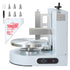 Cake Decorating Machine, Cake Cream Spreading Coating Smearing Machine, Low Noise Cake Frosting Machine, Turntable with Adjustable Scraper, for 4" to 12" Cake, 25-320RPM Rotating Speed, White