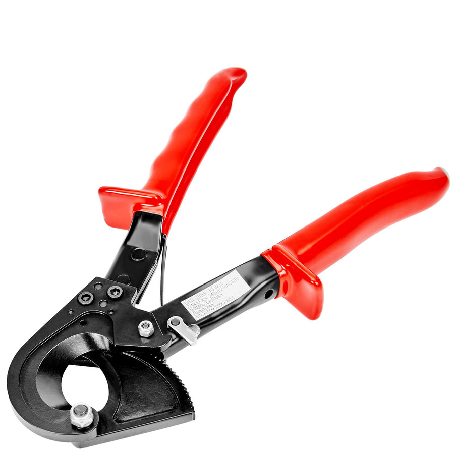 Ratcheting Cable Cutter, 250mm Ratchet Wire and Cable Cutter, Cut up to 240 mm², with Comfortable Grip Handles, Easy to Use Quick-Release Lever, Silicon-Manganese Spring Steel Blade