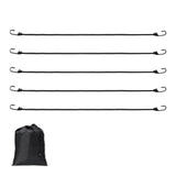 12 Pcs Bungee Cords with Hooks 32 In Heavy Duty Bungee Straps 8 mm Black