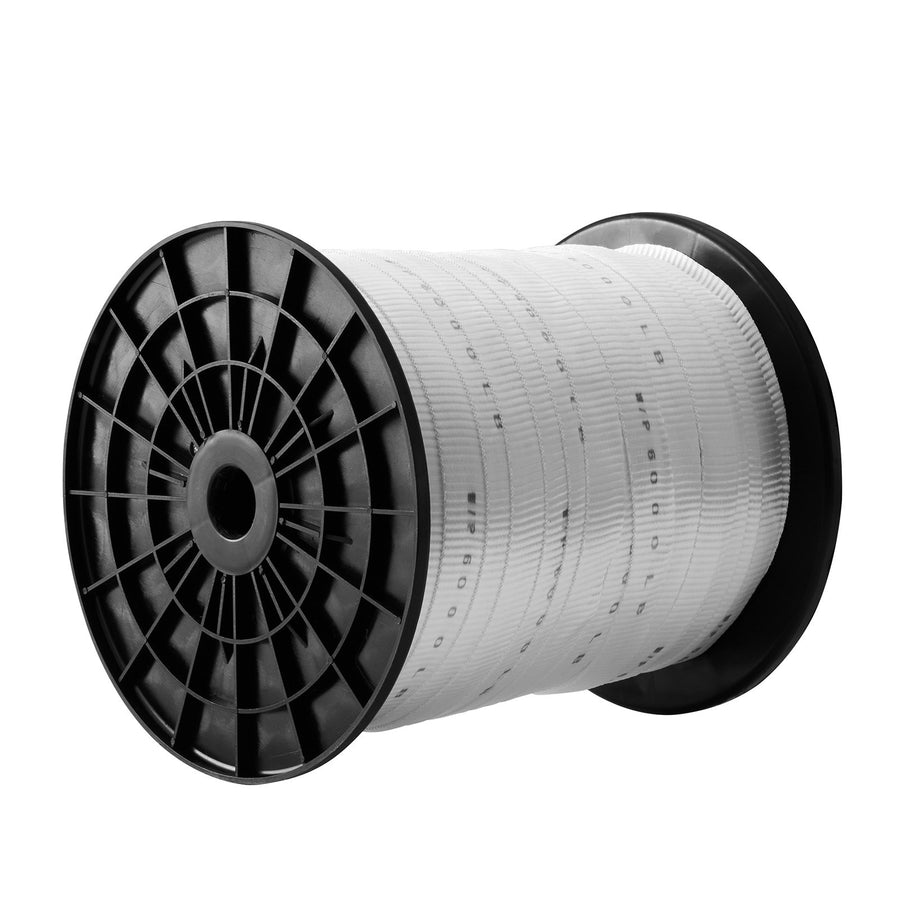 VEVOR Polyester Pull Tape, 2.5 cm x 160.9 m Mule Tape Flat Rope, 2722 kgf Tensile Capacity, Printed Webbing Cable Pulling Tape for Packaging, Gardening, Commercial Electrical, Conduit Work, White