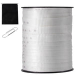 Polyester Pull Tape, 1.9 cm x 80.8 m Mule Tape Flat Rope, 1134 kgf Tensile Capacity, Printed Webbing Cable Pulling Tape for Packaging, Gardening, Commercial Electrical, Conduit Work, White