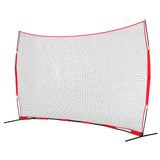 Barricade Backstop Net, 16x10 ft Ball Sports Barrier Netting, Portable Practice Equipment with Carry Bag, Protection Screen for Baseball Softball Lacrosse Soccer Hockey Training, for Backyard