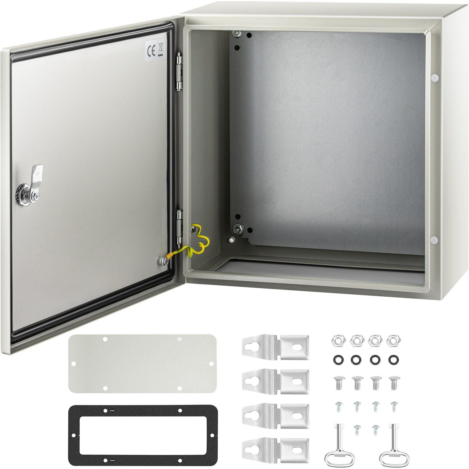 NEMA Steel Enclosure, 16 x 16 x 8\'\' NEMA 4X Steel Electrical Box, IP66 Waterproof & Dustproof, Outdoor/Indoor Electrical Junction Box, with Mounting Plate