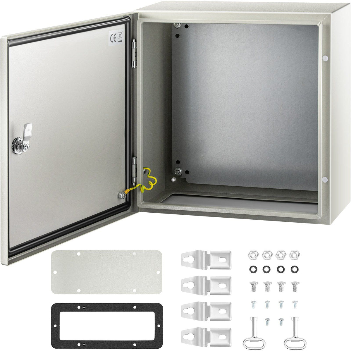 NEMA Steel Enclosure, 16 x 16 x 8\'\' NEMA 4X Steel Electrical Box, IP66 Waterproof & Dustproof, Outdoor/Indoor Electrical Junction Box, with Mounting Plate