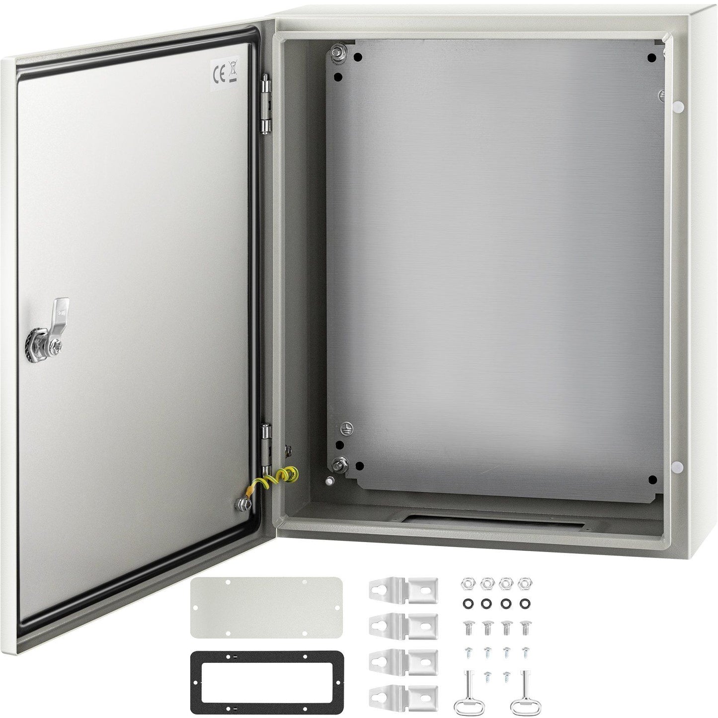 NEMA Steel Enclosure, 50 x 40 x 15 cm NEMA 4X Steel Electrical Box, IP66 Waterproof & Dustproof, Outdoor/Indoor Electrical Junction Box, with Mounting Plate