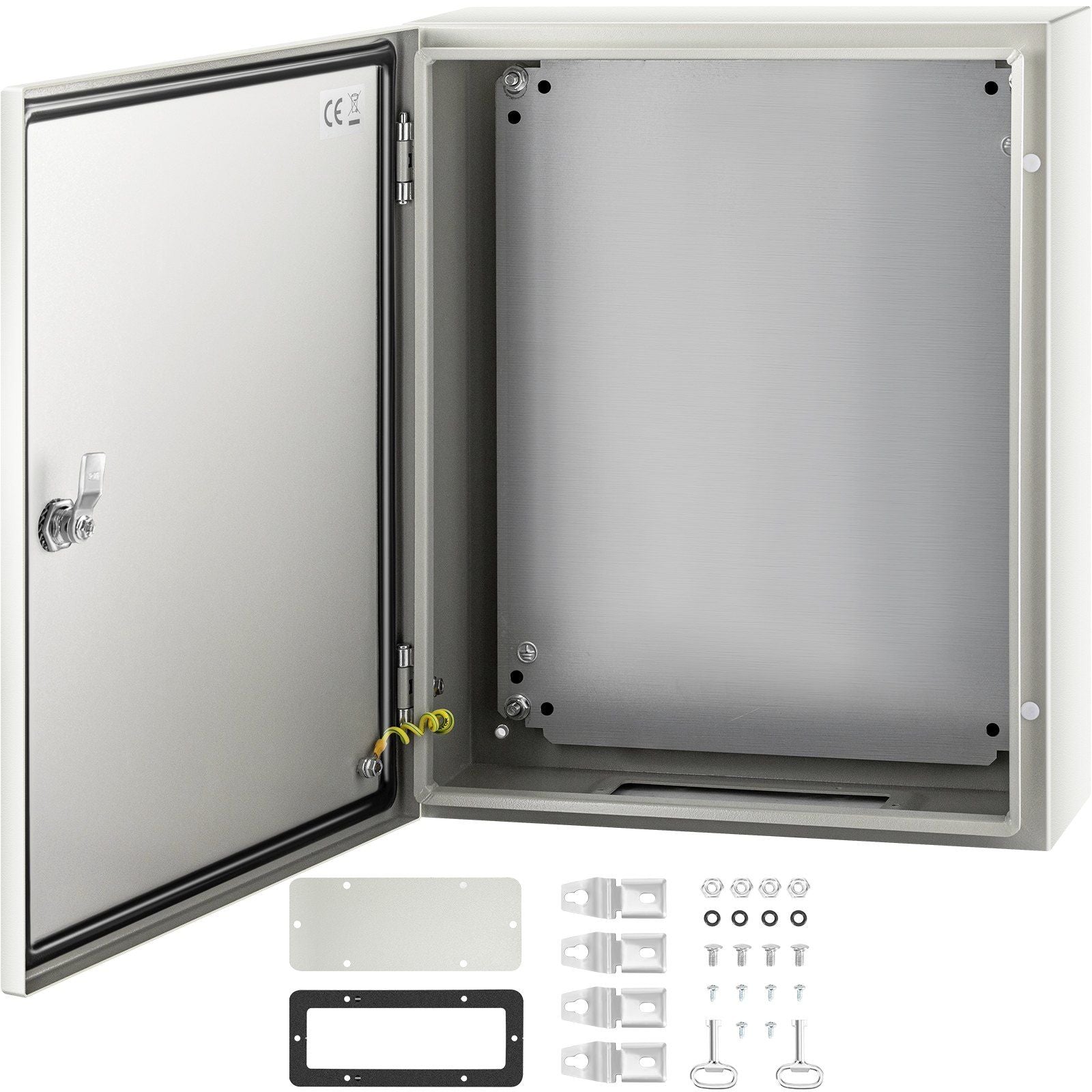 NEMA Steel Enclosure, 50 x 40 x 15 cm NEMA 4X Steel Electrical Box, IP66 Waterproof & Dustproof, Outdoor/Indoor Electrical Junction Box, with Mounting Plate