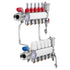 5-Branch Radiant Heat Manifold, 1/2" PEX Tubing Manifold, Stainless Steel PEX Manifold for Hydronic Radiant Floor Heating, Radiant Heat PEX Manifold Kit with 1/2" Adapters Included