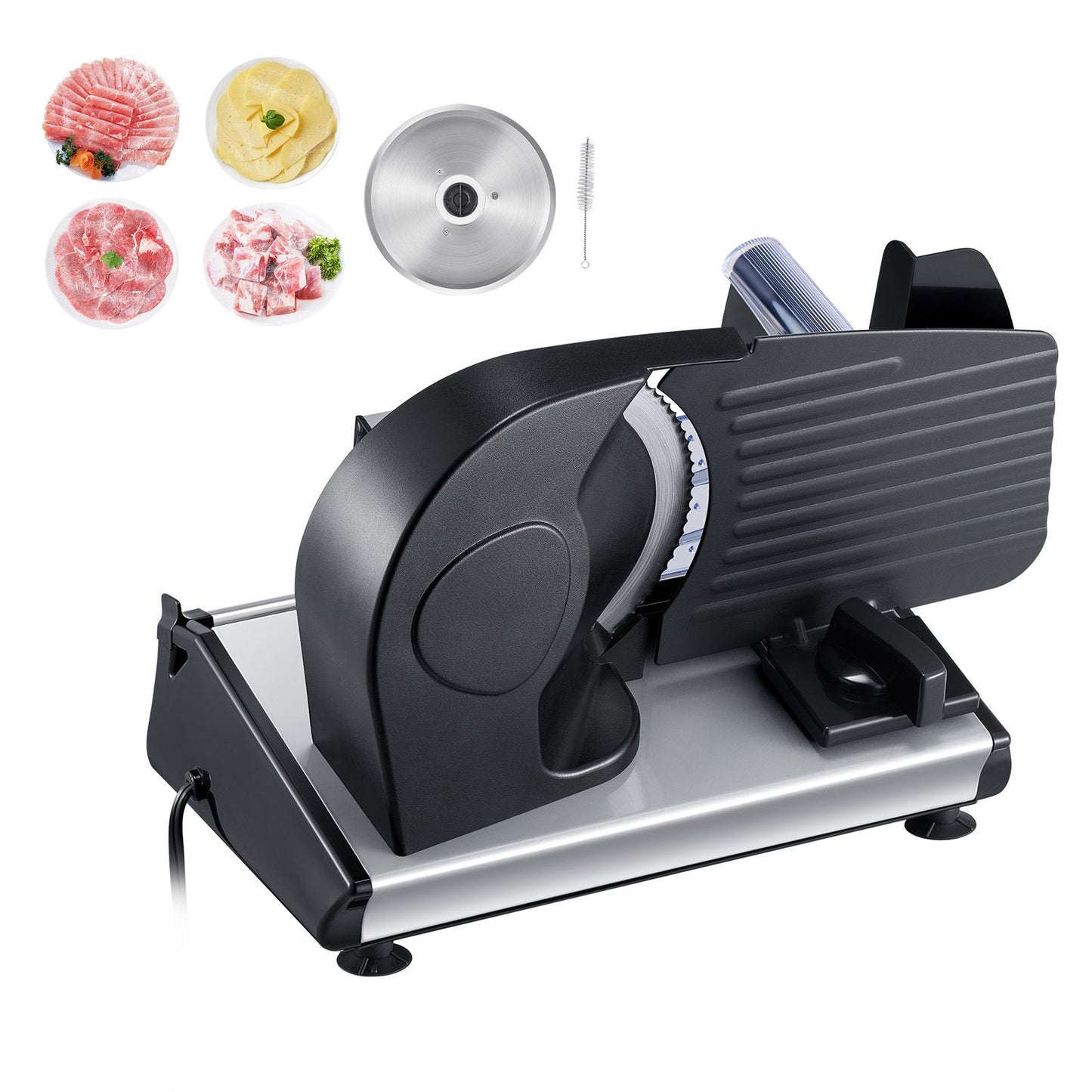Meat Slicer 180W 190 mm Electric Deli Food Slicer for Meat Bread Cheese