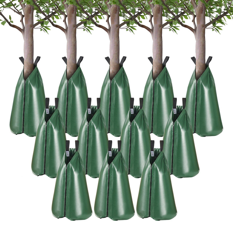 Tree Watering Bag, 12 Packs 20 Gallons Watering Bags for New Trees, 5-9 Hours Slow Release Refillable Tree Drip Irrigation Bags with Zipper, Durable Tree Watering System for Deep Root Targeting