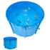Canvas Fish Pond, 1700 L Capacity Above Ground Fish Pond, Foldable PVC Koi Tank, Round Goldfish Tank with Stable PVC Frame and Drain Valve, for Aquaculture, Koi Breeding, and Irrigation (Blue)