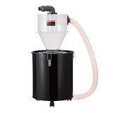 Cyclone Dust Separator with Metal Tank, 4" Retrofit Cyclone Separator for Dust Collectors, ABS Dust Deputy With 2" Hole O.D. Connector & Hose for Wet/Dry Shop Vacuums, Fits 50L Tank