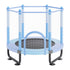 60" Kids Trampoline, 5FT Indoor Outdoor Trampoline, Mini Toddler Recreational Trampolinewith Safety Enclosure Net and Basketball Hoop, Birthday Gifts Christmas Toys for 3+ Years Children, Blue