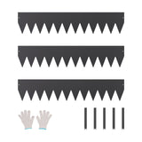 Steel Landscape Edging, 3 Packs 1016 x 203 mm Rust-Resistant Metal Landscape Edging, Bendable Garden Edging Border, Heavy Duty Lawn Edging, Easy-to-Install, Flower Bed Yard Pathway Divider Black