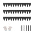 Steel Landscape Edging, 3 Packs 1016 x 152 mm Rust-Resistant Metal Landscape Edging, Bendable Garden Edging Border, Heavy Duty Lawn Edging, Easy-to-Install, Flower Bed Yard Pathway Divider Black