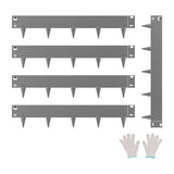 Steel Landscape Edging, 5 Packs 990 x 181 mm Rust-Resistant Metal Landscape Edging, Bendable Garden Edging Border, Heavy Duty Lawn Edging, Easy-to-Install, Flower Bed Yard Pathway Divider Dark Gray