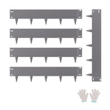 Steel Landscape Edging, 5 Packs 990 x 207 mm Rust-Resistant Metal Landscape Edging, Bendable Garden Edging Border, Heavy Duty Lawn Edging, Easy-to-Install, Flower Bed Yard Pathway Divider Dark Gray
