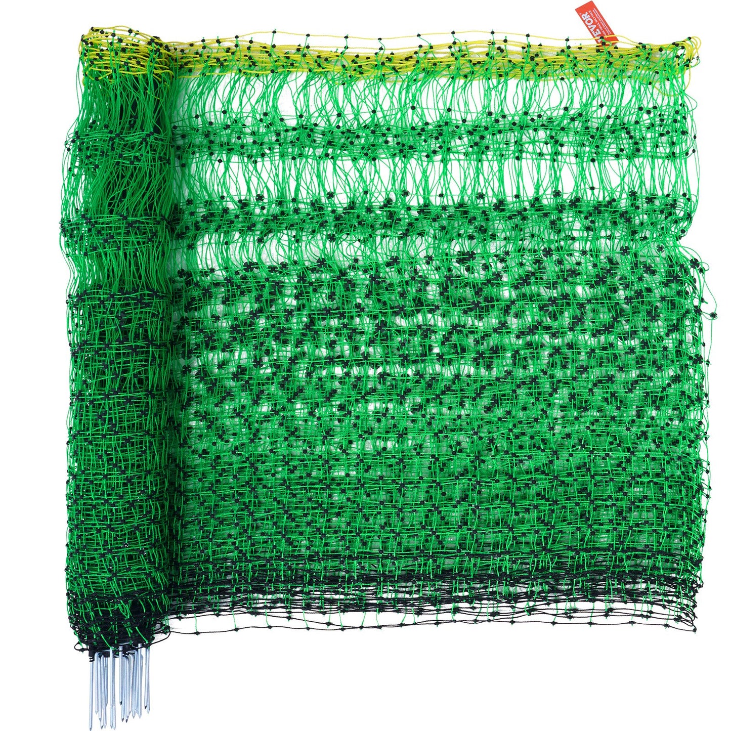 VEVOR Electric Fence Netting, 1.06 x 49.98 m, PE Net Fencing with Posts & Double-Spiked Stakes, Utility Portable Mesh for Goats, Sheep, Lambs, Deer, Hogs, Dogs, Used in Backyards, Farms, and Ranches