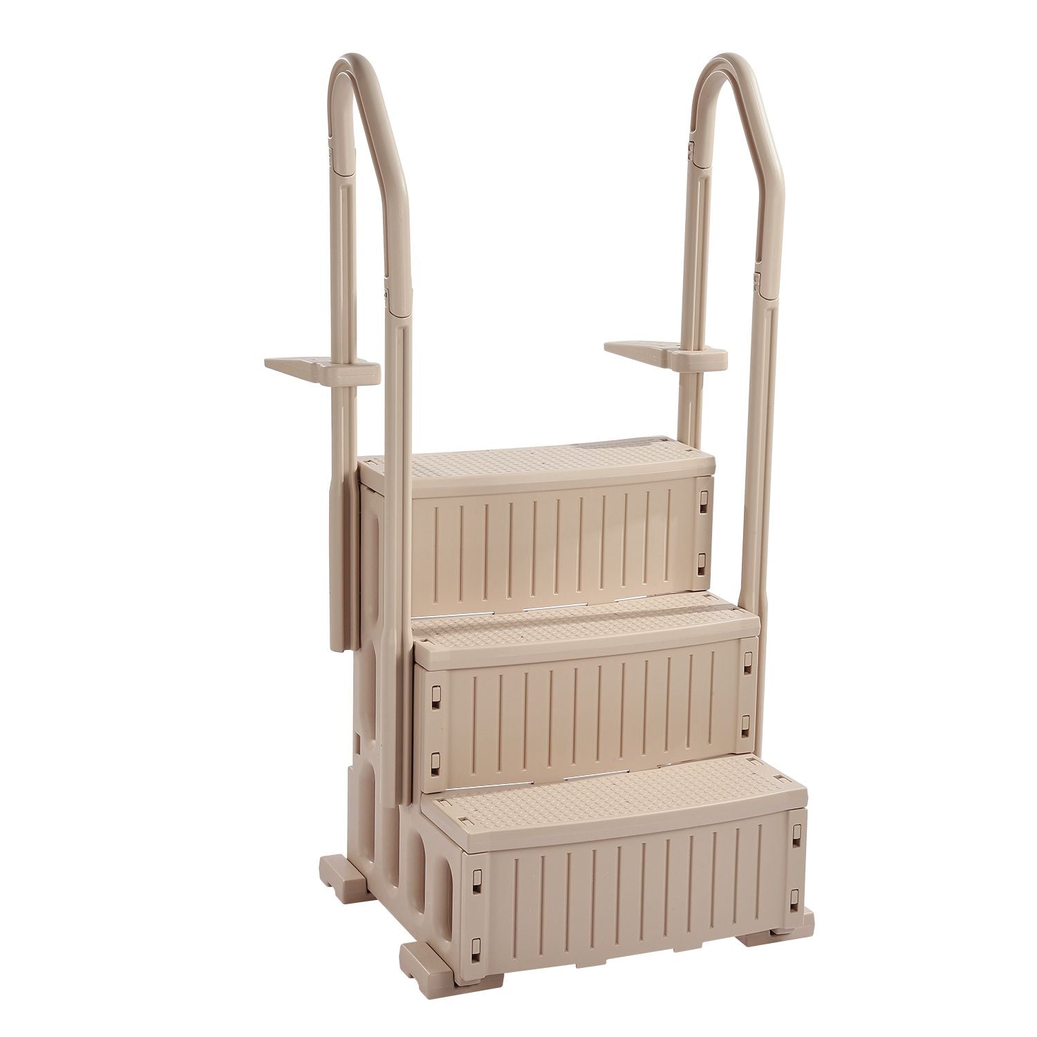 3-Step Taupe Robust Pool Ladder of 2 Handrails for 914.4-1219.2 mm Pools