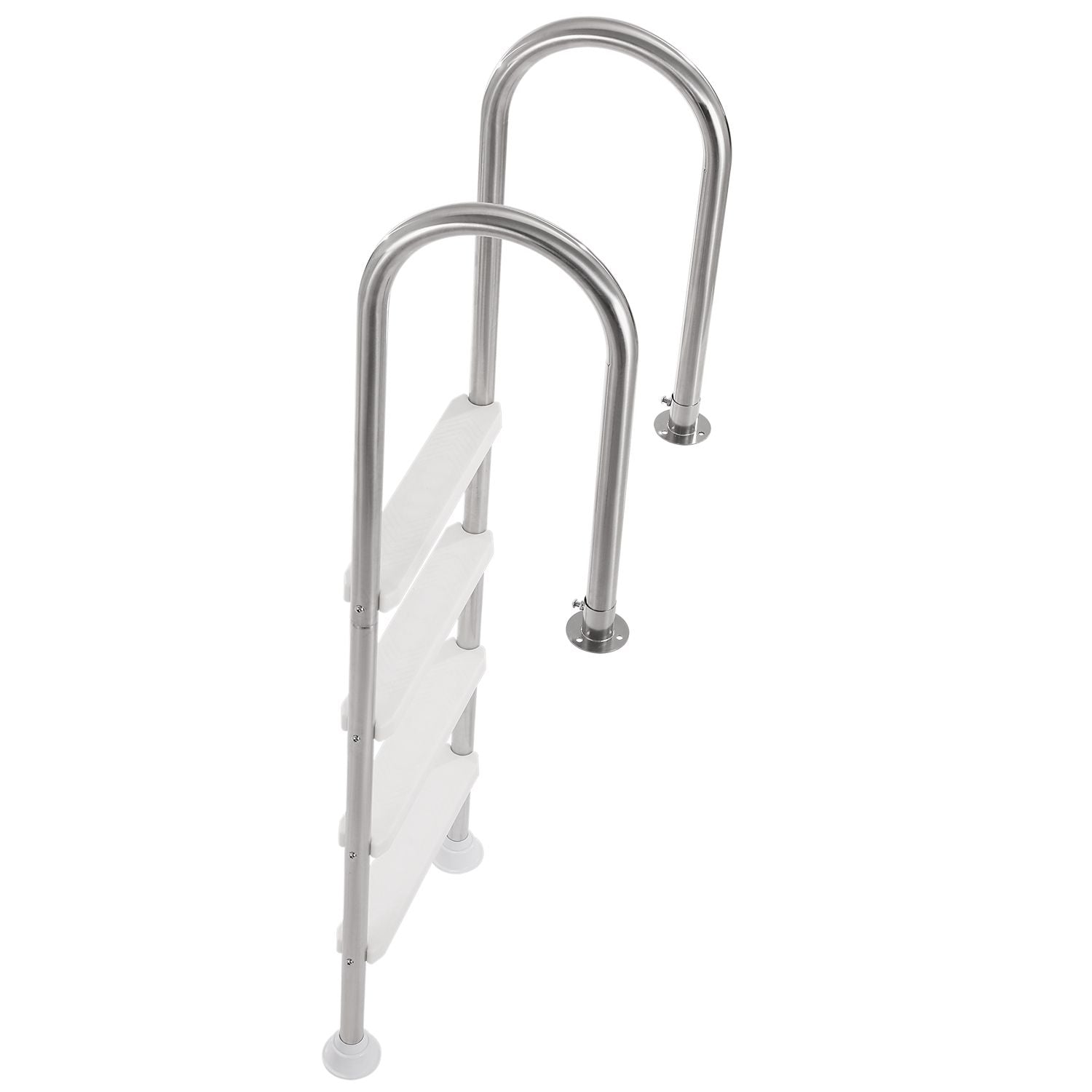 4-Step Stainless Steel Pool Ladder of 2 Handrail for 1371.6 mm Decked Pool