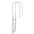 Thickened 4-Step Pool Ladder of Double Handrails for 1219.2-1371.6mm Pool