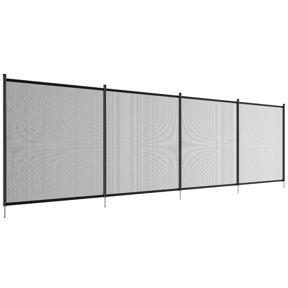 Pool Fence, 4 x 12 FT Pool Fences for Inground Pools, Removable Child Safety Pool Fencing, Easy DIY Installation Swimming Pool Fence, 340gms Teslin PVC Pool Fence Mesh Protects Kids and Pets