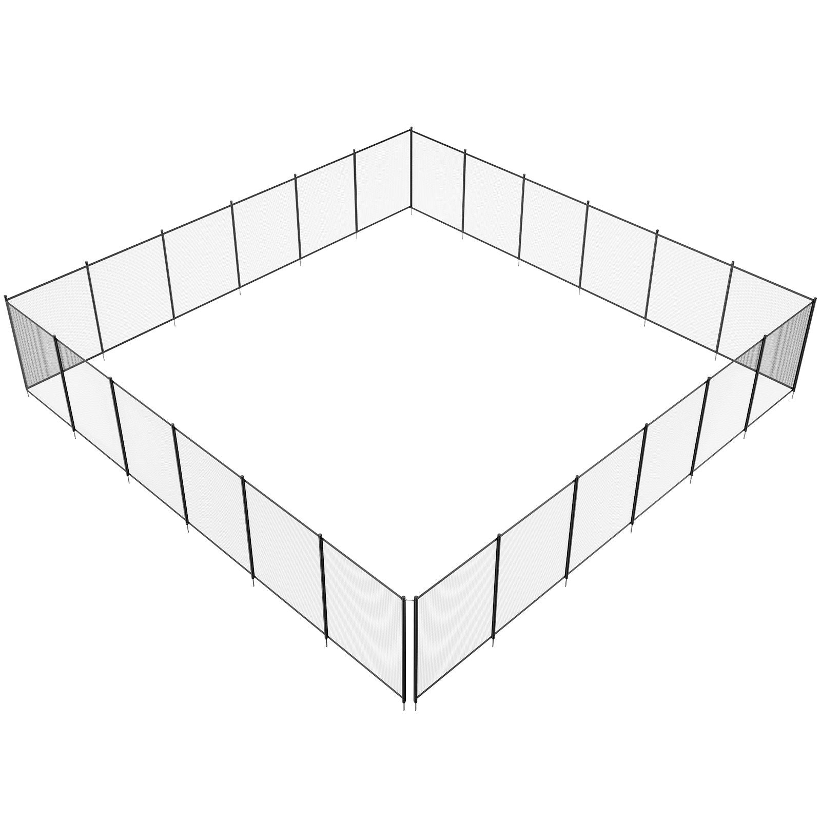 Pool Fence, 4 x 72 FT Pool Fences for Inground Pools, Removable Child Safety Pool Fencing, Easy DIY Installation Swimming Pool Fence, 340gms Teslin PVC Pool Fence Mesh Protects Kids and Pets