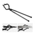 Blacksmith Tongs, 463mm Z V-Bit Tongs, Carbon Steel Forge Tongs with A3 Steel Rivets, for Knife Blades, Long Pieces, Circular Forgings, for Beginner and Seasoned Blacksmiths and Bladesmiths