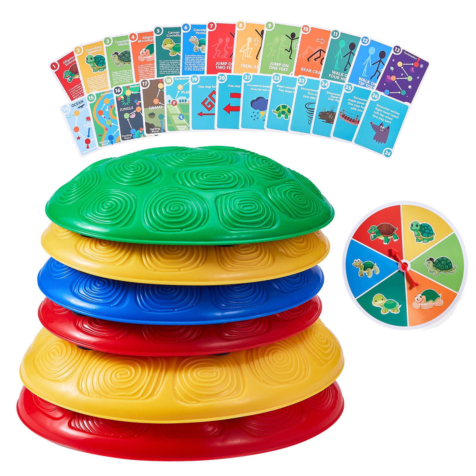 Kids Balance Stepping Stones Sensory Obstacle Course 6 PCS Outdoor Indoor
