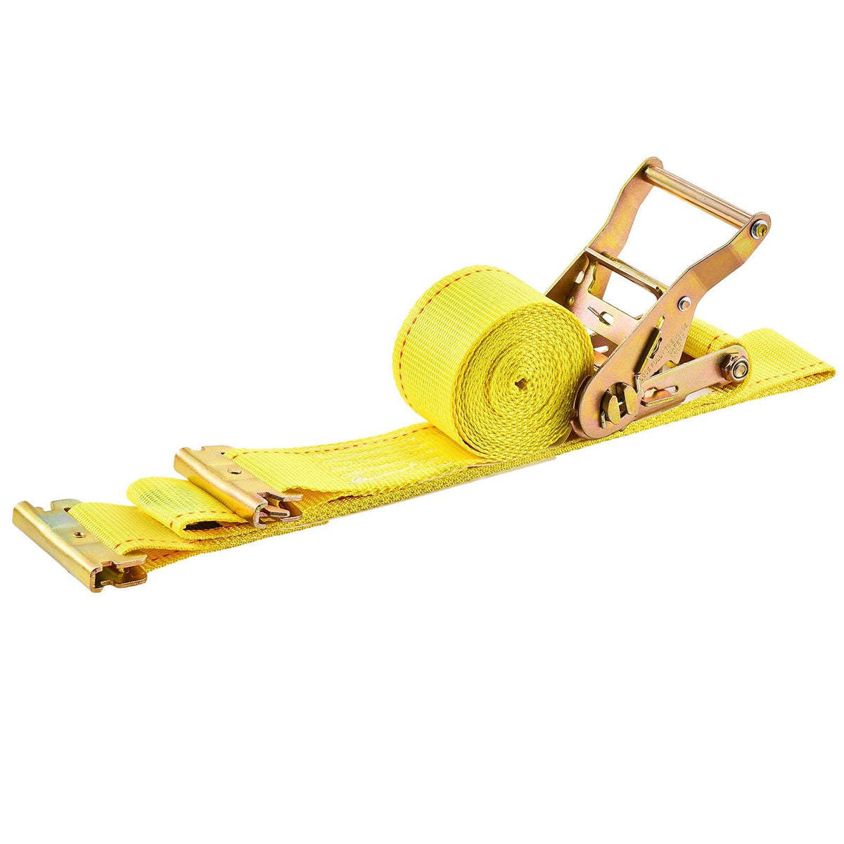 Ratchet Straps, 50.8 mm x 4.6 m, 30 Pack E-Track Tie Down Straps, 1995 kg Break Strength & 662 kg Rated Load, Tie Down Ratcheting for Moving, Trailers, Motorcycles, Kayaks, Car Roof, Yellow