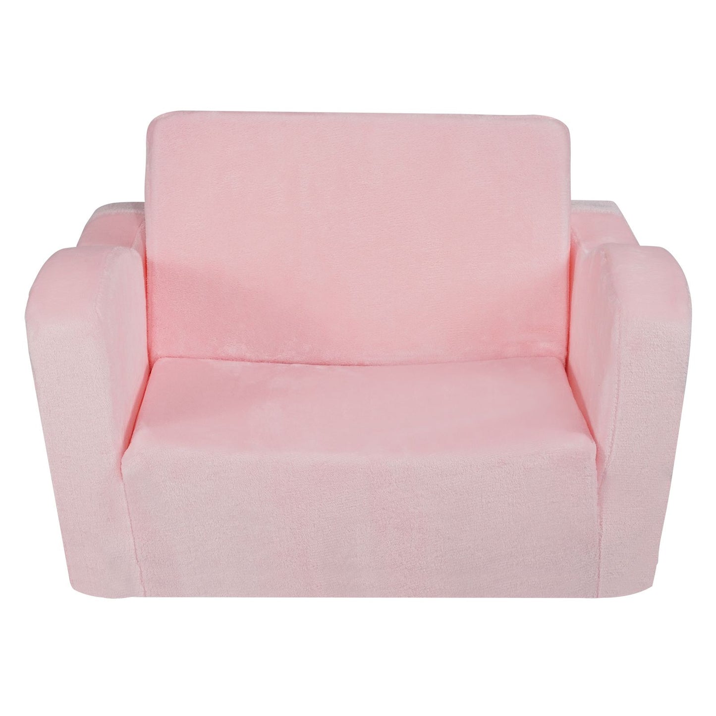 Baby Chair Foldable 2-in-1 Comfy Baby Lounger Couch Kids Sofa Pink