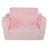 Baby Chair Foldable 2-in-1 Comfy Baby Lounger Couch Kids Sofa Pink