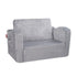 VEVOR Baby Chair Foldable 2-in-1 Comfy Baby Lounger Couch Kids Sofa Grey