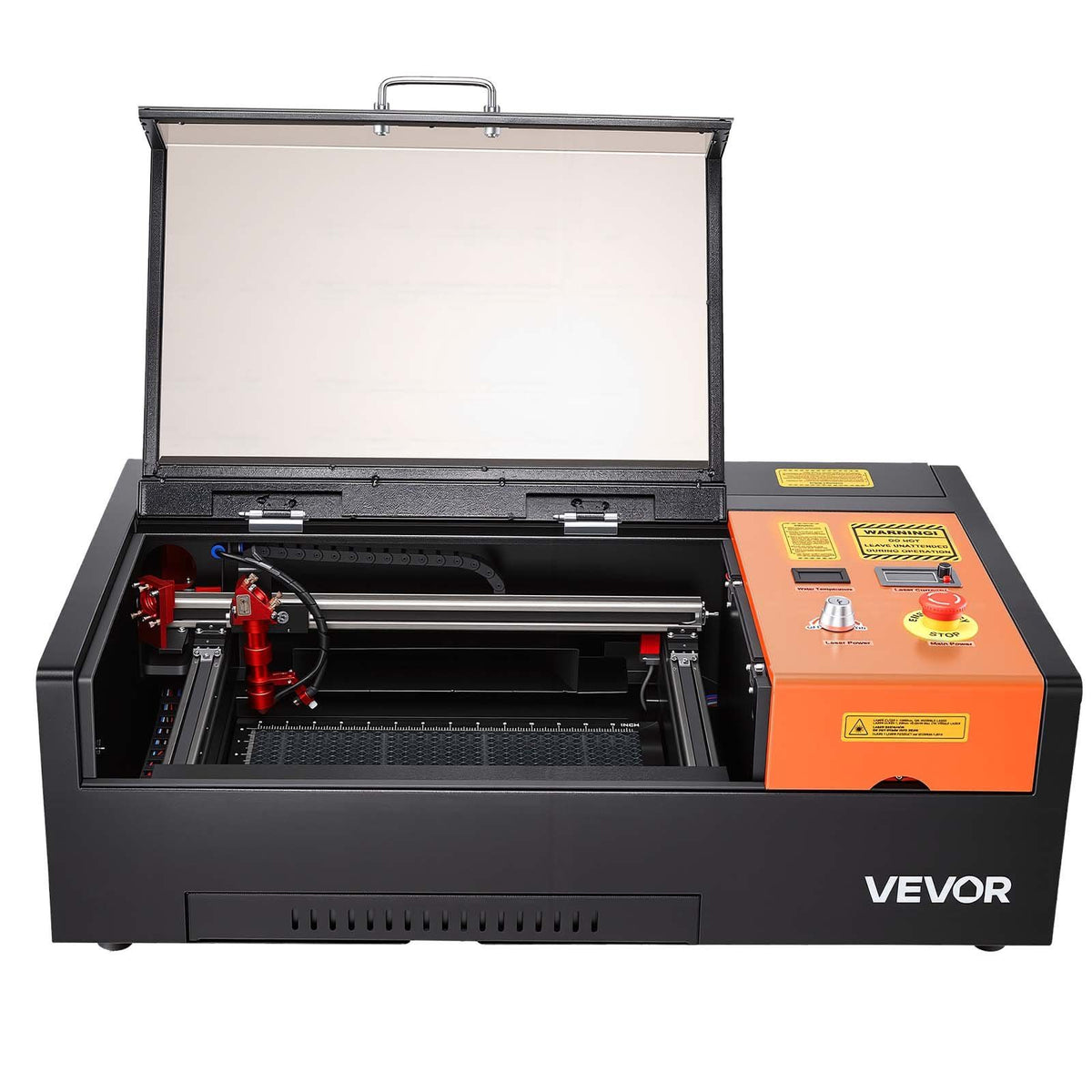 45W CO2 Laser Engraver, 300 x 200 mm, Desktop CO2 Laser Engraver Cutter Machine with Rotary Axis, Air Assist, Engraving Machine Compatible with LightBurn CorelDRAW GRBL, for Wood Acrylic Glass