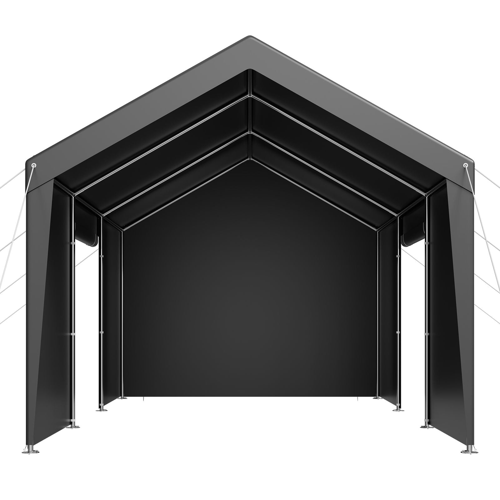 Carport Car Canopy 12x20FT Heavy Duty Car Shelter with Sidewalls White