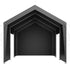 Carport Car Canopy 12x20FT Heavy Duty Car Shelter with Sidewalls White