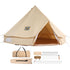 Canvas Bell Tent, 4 Seasons 7 m/22.97 ft Yurt Tent, Canvas Tent for Camping with Stove Jack, Breathable Tent Holds up to 12 People, Family Camping Outdoor Hunting Party