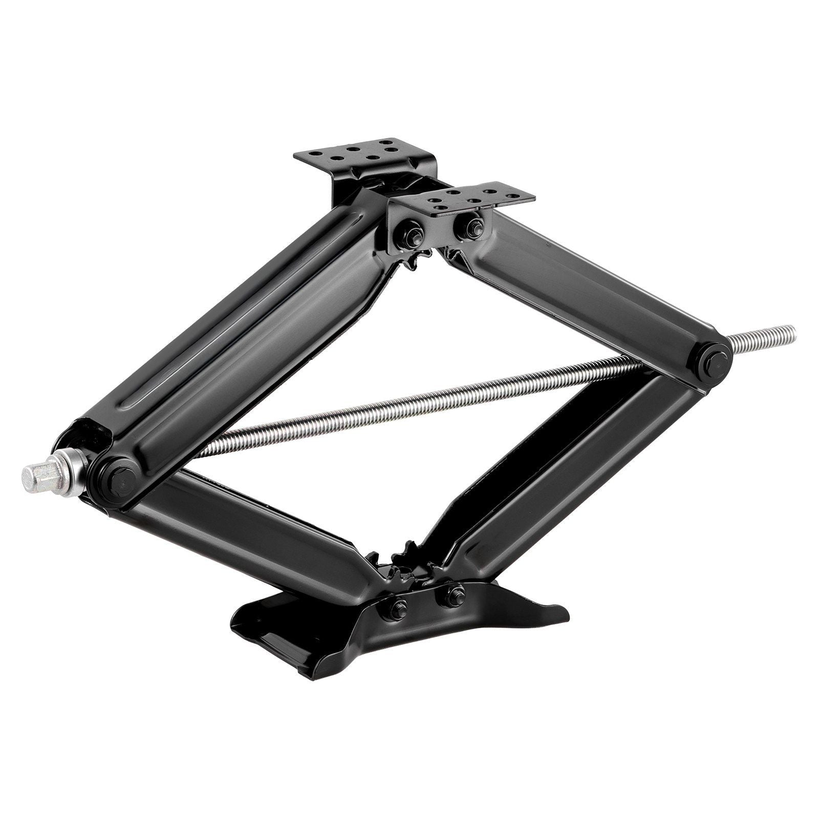 2268 kg RV Scissor Jacks, 10.3-59.5 cm RV Stabilizer Leveling Scissor Jacks, Set of 2, Heavy Duty Stabilizer Jack with Crank Handle, Socket and Bubble Levels, Not Easily Bent or Deformed