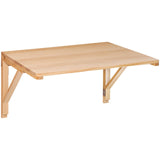 Wall Mounted Folding Table, Wall Mounted Drop Leaf Tables, Solid Wood Floating Desk for Dining, Laundry Room, Office, 31.5" x 23.58" x 17.24" Fold Down Desk