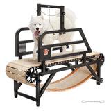 Dog Treadmill for Medium Dogs, 330lbs Weight Capacity, Dog Running Machine with Adjustable Ramps, 15.5" Runway Dog Pacer Slatmill, Pet Treadmill Exercise Equipment for Indoor & Outdoor Exercise