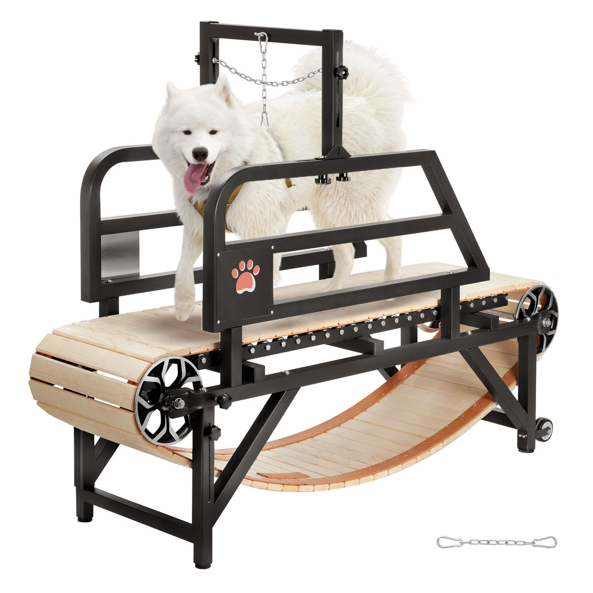Dog Treadmill for Medium Dogs, 330lbs Weight Capacity, Dog Running Machine with Adjustable Ramps, 15.5" Runway Dog Pacer Slatmill, Pet Treadmill Exercise Equipment for Indoor & Outdoor Exercise