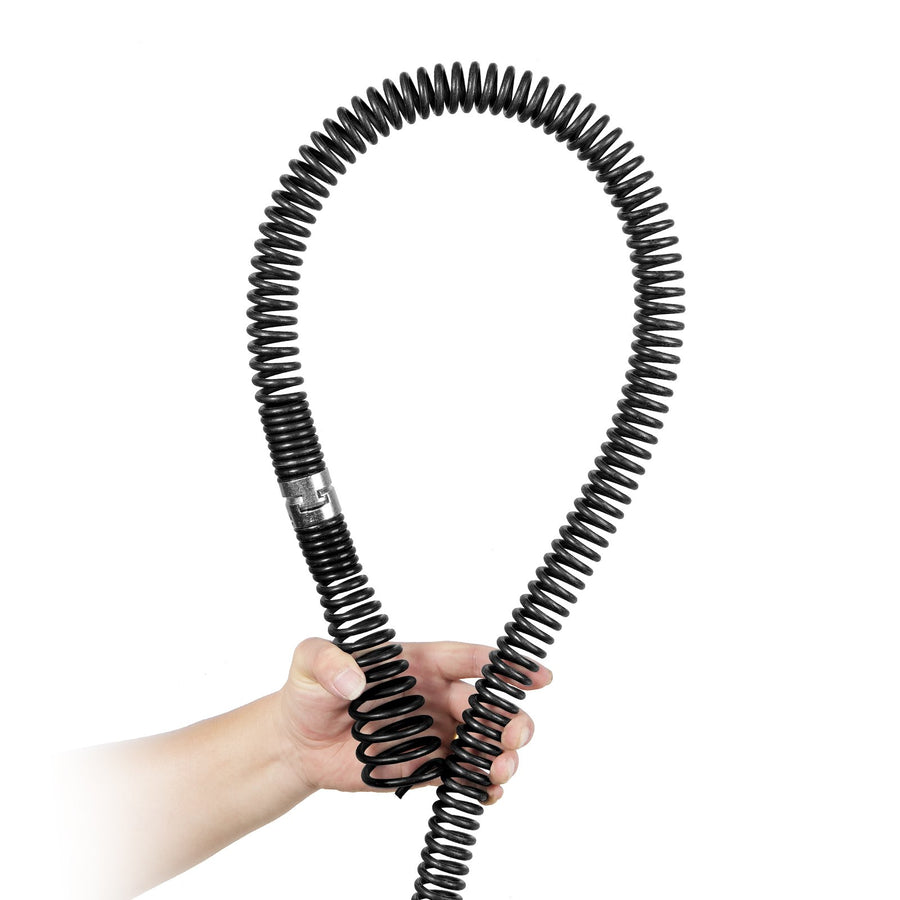 VEVOR Drain Cleaning Cable 60 FT x 1-1/5 Inch, Professional Sectional Drain Cleaner Cable with 6 Cutters for 2.0" to 7.9" Pipes, Hollow Core Sewer Drain Auger Cable for Sink, Floor Drain, Toilet