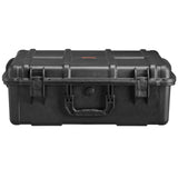Weatherproof Hard Case, Heavy Duty Protective Dry Box Case with Pre-cut Foam, and Retractable Pull Handles for Travel, Hunting, Military, Tactical, IP67 Waterproof Case for Cameras (56.1x37x26)