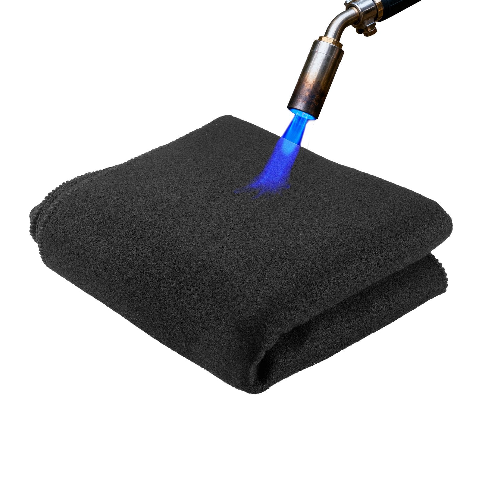 Carbon Felt Welding Blanket, 1016mm x 1016mm Flame Retardant Welding Blanket, Up to 1800°F Heat Resistant Safety Protection Blanket, 3.5mm Thickened Carbon Fiber Fireproof Insulation Mat Pad