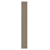 Wood Slat Acoustic Panels, 7.9 x 94.5 inch, MDF Accent Wooden Wall Panels for Modern Interior Wall Decor, Faux Wood Wall Board Panels for Noise Reduction, Silver Wood