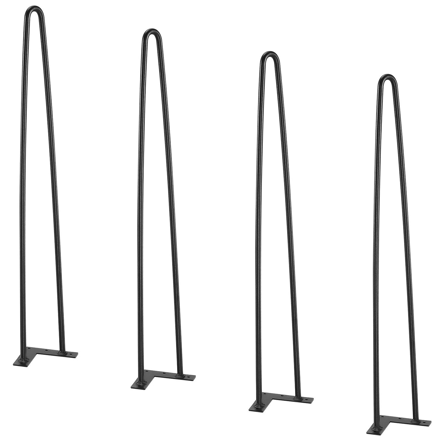 711.2MM Hairpin Furniture Legs, Metal Home DIY Projects for Nightstand, Coffee Table, Desk, 226.8KG Load Capacity with Rubber Floor Protectors, Metal Heavy Duty Sturdy Modern Table Legs, 4PCS