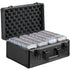 Graded Card Storage Box, 4 Slots, Graded Sports Cards Holder Carrying Case with Key Lock Foam Dividers, for 96 PSA Graded Cards 68 BGS Cards 76 SGC Cards 348 Top Loaders or 999+ Loose Cards