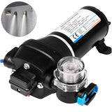 Water Pressure Diaphragm Pump, 12V FL-40 High Pressure Diaphragm Water Pump, 40PSI Automatic Self Priming Water Pump, 17L/MIN Misting Booster Sprayer Diaphragm Pump for Caravan Boat RV Garden